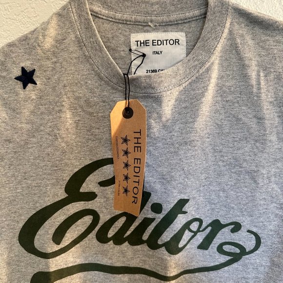 The Editor T-shirt Small, Grey, Italian Fashion brand NWT - Picture 8 of 9